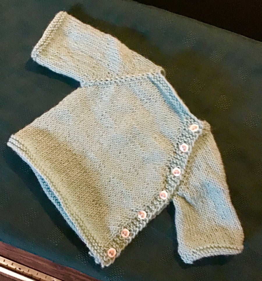 Teal Blue Cardigan  New Born 