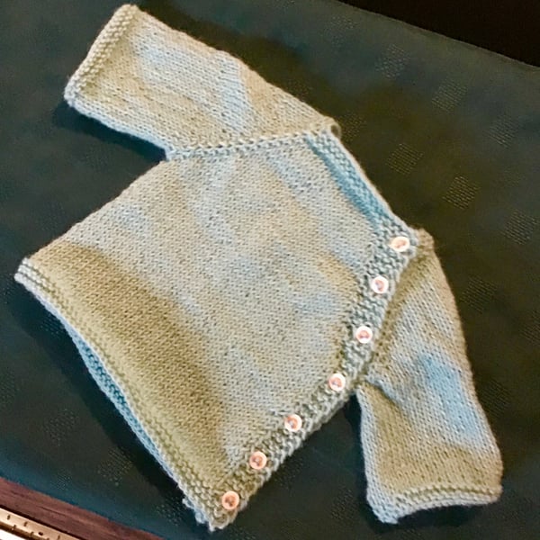 Teal Blue Cardigan  New Born 