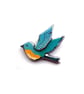 Beautiful Statement Bluebird Resin Brooch by EllyMental - Image 1
