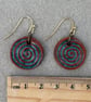 Handmade Turquoise Ceramic Earrings: Glazed Clay Dangle, Hypoallergenic Hooks - Image 9