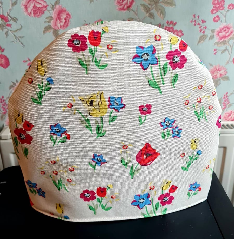 Tea cosy made in Cath Kidston Paradise Bunch fabric