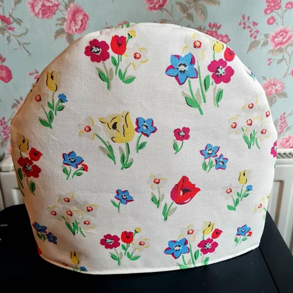Tea cosy made in Cath Kidston Paradise Bunch fabric