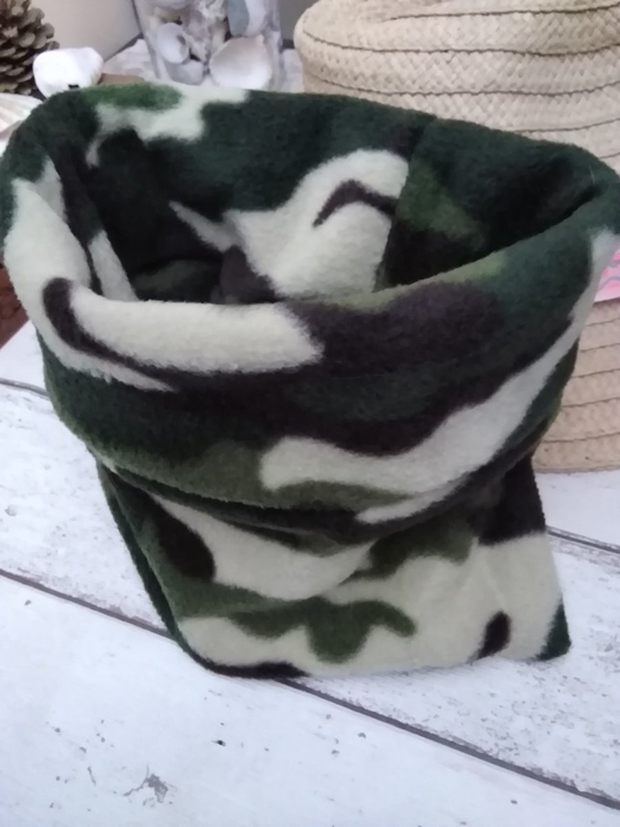 Small Dog Snood Camouflage Fleece 