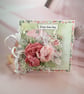 Handmade Floral Greeting Card (77) Includes White Window Box - Image 3