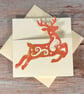 Christmas Cards - Leaping Stag 