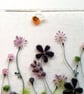 Purple wildflowers glass art, fused glass floral panel, freestanding ornament. M - Image 6