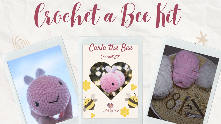 Carla the Bee Crochet Kit - made for beginners 