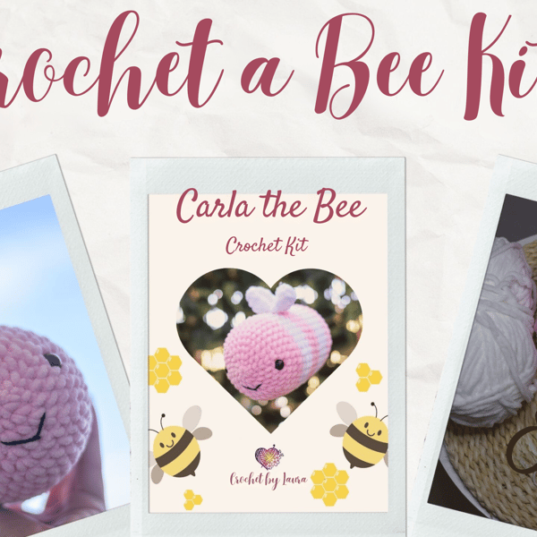 Carla the Bee Crochet Kit - made for beginners 