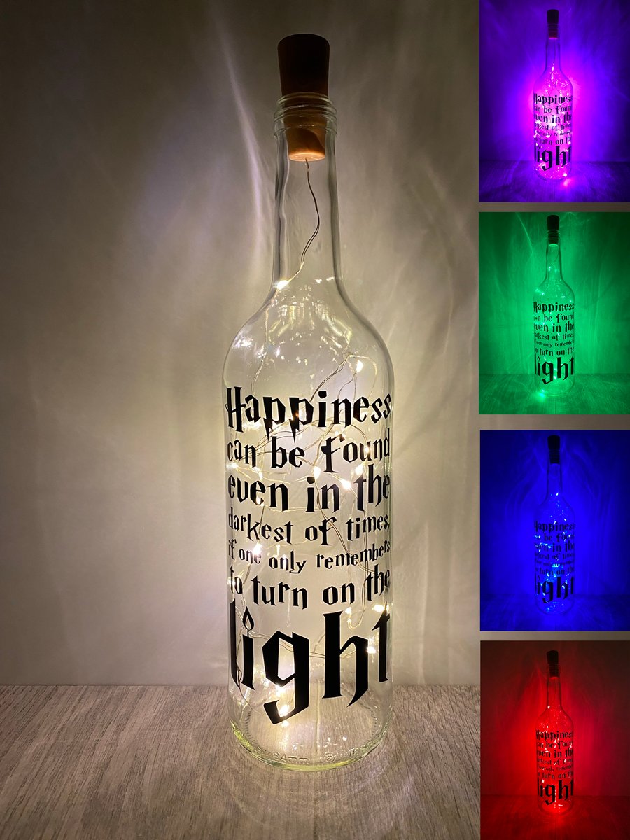 Harry Potter Bottle Light - Harry Potter - Happiness Can Be Found - dumbledore