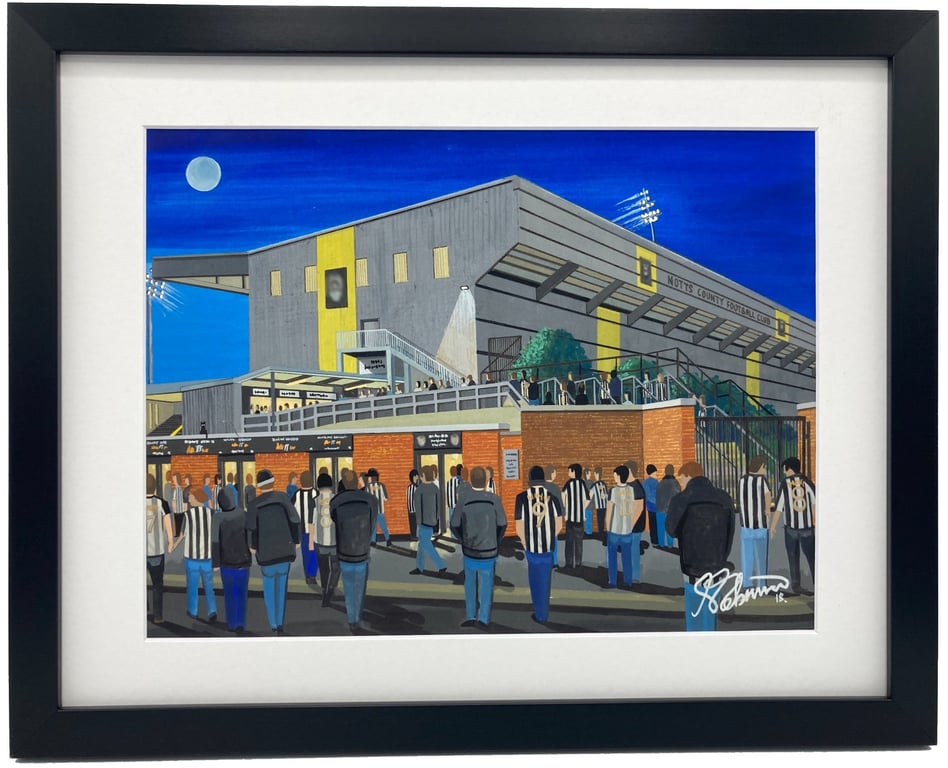 Notts C. Framed & Unframed Art Print County Football FC Meadow Lane Stadium Gift