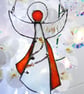 Guardian Angel  Stained Glass Suncatcher - Image 1