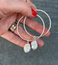 Baroque Pearl Hoop Earrings 