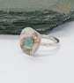 Amazonite Gemstone Ring sterling silver floral design summer seconds - Image 4