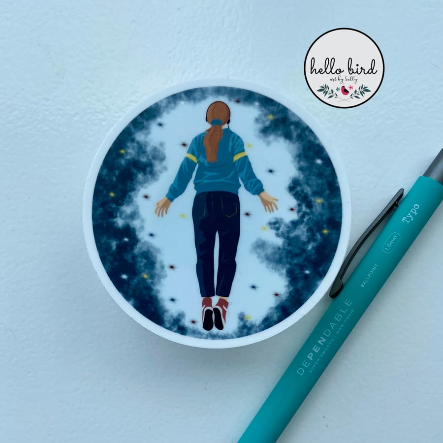Floating Max Vinyl Sticker - 80's Stickers - Laptop Sticker - Kate Bush