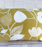 SALE - Scandi Flowers Cushion in Mustard and White - Image 4