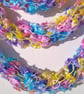 Hand Crocheted Multi Strand Pastel Fancy Wool Necklace Scarf - Image 2