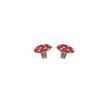 Little whimsical red white Toadstool Resin Ear Studs by EllyMental