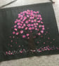 Cherry blossom silk wall hanging