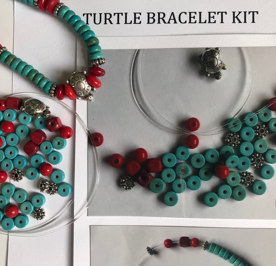 Bracelet Kit with Turtle charm