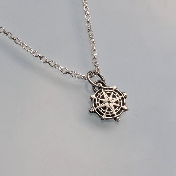 Sterling Silver Compass pendant