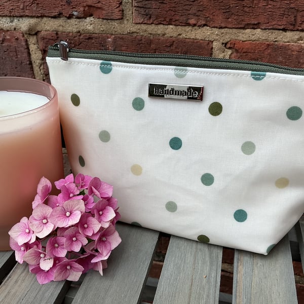 PVC Polka Dot Zip Pouch
