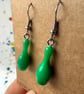 Green Skittle Earrings - Surgical Steel Hooks - Old Stock - Super Seconds - Image 4