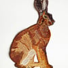 Hare Embroidered Hanging Decoration 