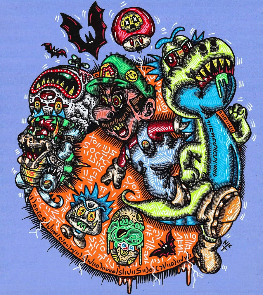 SUPER MARIO FAN ART DRUNK EDITION 