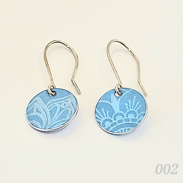 002 - Handmade Aluminium and Silver Reversible Earrings