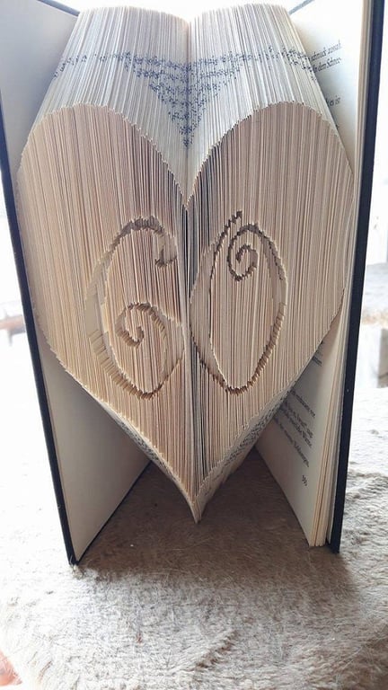 60 in a Heart COMBI Book Folding Pattern - EMAILED PDF PATTERN