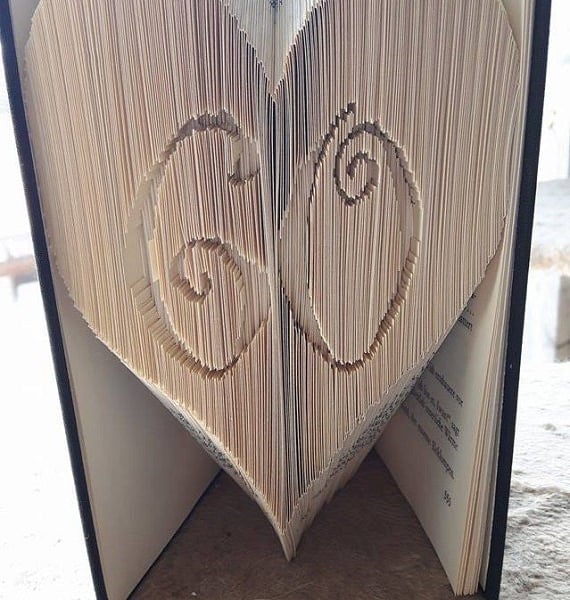 60 in a Heart COMBI Book Folding Pattern - EMAILED PDF PATTERN
