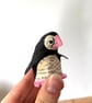 Handmade Pink Puffin - Handmade nature inspired seabird art gifts for readers