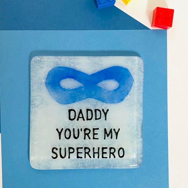 Fathers Day Coasters - Daddy You're a Super Hero 