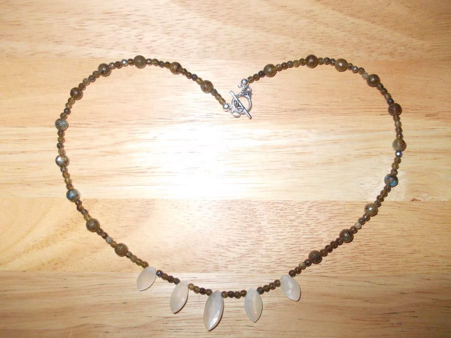 Moonstone and Labradorite necklace