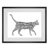 Personalised Cat Walking Design Word Art Gifts 