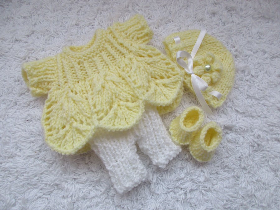 REDUCED Dolls Outfit for 8" Chubby Berenguer (Lots to Love) Doll (Lemon)