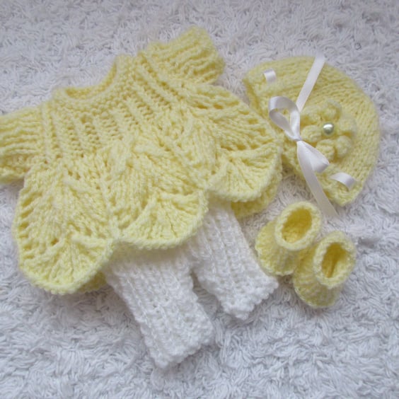 REDUCED Dolls Outfit for 8" Chubby Berenguer (Lots to Love) Doll (Lemon)