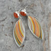 Dagenham fordite and carnelian earrings