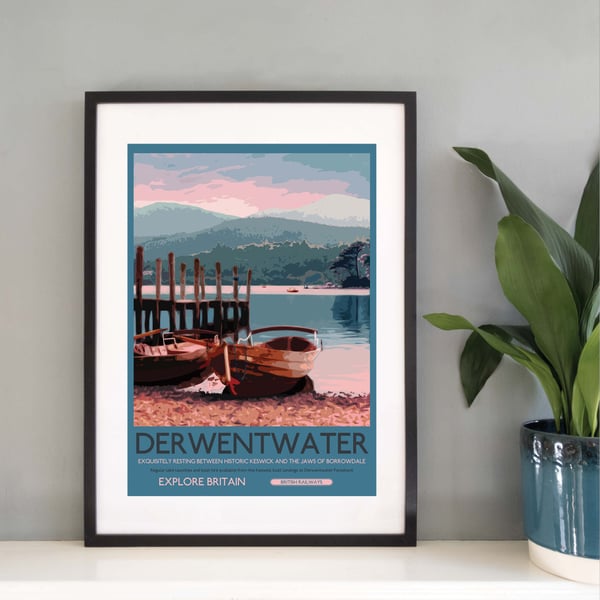 Derwentwater Lake District UK Travel Print from Silver and Paper Prints NW006m
