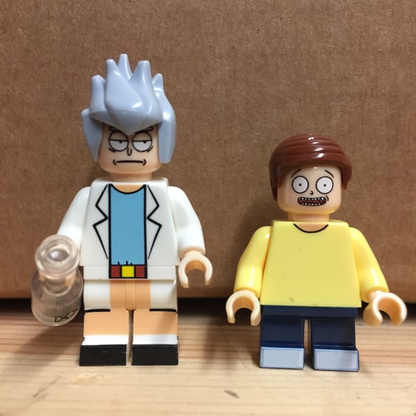 RICK AND MORTY - Framed minifigures - awesome art work