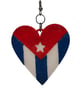 Cuban flag earrings, love Cuba,loveheart jewellery, caribbean queen,hand painted - Image 5