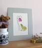 Frog and Fritillary A5 Giclée Fine Art Print - Image 3