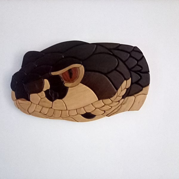 Bespoke hand made wooden snake
