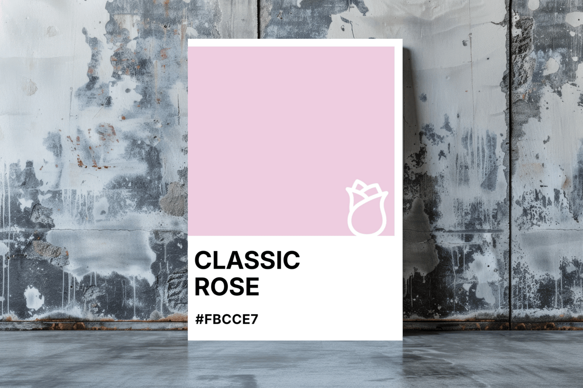 CLASSIC ROSE Greeting Card – Colour Swatch Series (A6, Blank Inside)