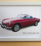 MGB 1800 1972 - 4x6", A4 or A3 Print in a Black or White frame