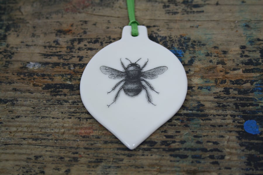 Porcelain bee decoration