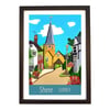 Shere, Surrey print - black frame