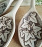 Three pyrography ivy leaf wooden spoons - Image 4