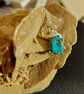 Raw Turquoise Crystal and Sterling Silver Necklace - December Birthstone - Image 2