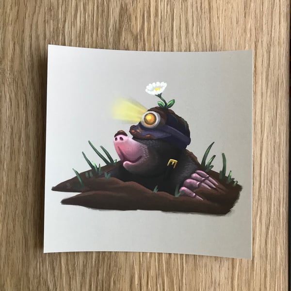 Mole Square Post Card Print